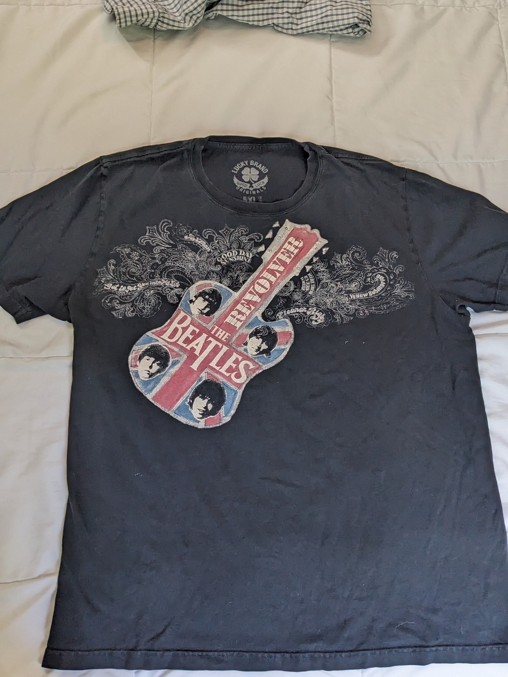 Vintage Beatles X Lucky Brand Graphic Tee Revolver Good Day Sunshine